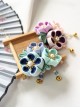 Handmade Japanese Style Cute Small Bell Pearl Cherry Blossom Bead Tassel Traditional Jewelry Hairpin