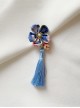 Handmade Japanese Style Cute Single Flower Pearl Cherry Blossom Bell Tassel Kimono Jewelry Hairpin