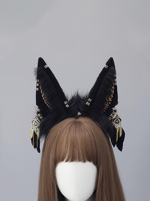 Simulated Animal Wolf Ears Handmade Anubis Jackal Headband Egyptian Exotic Lolita Headband