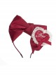 Heartbeat Series Sweet Heart Bowknot Retro Elegant Lolita Headband