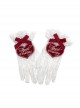 Heartbeat Series Love Lace Bowknot Embroidery Retro Elegant Lolita Gloves