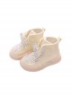 Princess Style Sparkling Diamond Bowknot Girl Kid Sweet Lolita Plus Thin Velvet Soft Bottom Snow Boots