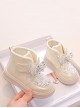 Princess Style Sparkling Diamond Bowknot Girl Kid Sweet Lolita Plus Thin Velvet Soft Bottom Snow Boots