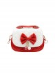 Girl Child Cute Princess Style Sweet Lolita Kid Bowknot Plaid Bead Pendant Crossbody Portable Bag