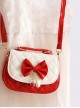 Girl Child Cute Princess Style Sweet Lolita Kid Bowknot Plaid Bead Pendant Crossbody Portable Bag