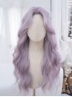 Wisteria Color Elegant Temperament Stylish Long Curly Hair Sweet Lolita Full Head Mid Split Wig