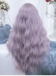 Wisteria Color Elegant Temperament Stylish Long Curly Hair Sweet Lolita Full Head Mid Split Wig