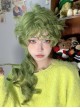 Elf Avocado Green Color Juvenile Sense Prince Stylish Curly Bangs Long Curly Hair Classic Lolita Full Head Wig
