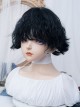 Graphite Blue Playful Bobo Short Cute Fluffy Lively Curly Hair Sweet Lolita Full Head Wig