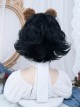 Graphite Blue Playful Bobo Short Cute Fluffy Lively Curly Hair Sweet Lolita Full Head Wig