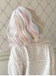 Macarons Pastel Color Hanging Ear Dye Fairy White Short Cute Fluffy Lively Curly Hair Sweet Lolita Full Head Wig