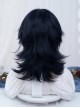 Handsome Boy Graphite Blue Wolf Tail Mullet Head M Word Bangs Versatile Curly Classic Lolita Full Head Wig