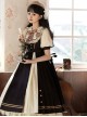 Chocolate Workshop Series Brown College Style Cute Lace Round Neckline Bowknot Classic Lolita Short Sleeves Long Dress OP