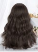 Daily Cute Brown Fluffy Long Curly Hair Natural Flat Bang Classic Lolita Full Head Wig