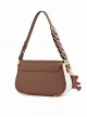 Creamy Chocolate Brown Embossed Bear Stylish Casual Daily Simple Cute Kawaii Fashion Miffy Armpit Bag