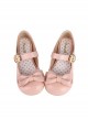 Hugging Bear Series Soft Adorable Bear Metal Buckle Bowknot Sweet Lolita Round Toe Low Heel Shoes