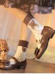 Hugging Bear Series Soft Adorable Bear Metal Buckle Bowknot Sweet Lolita Round Toe Low Heel Shoes