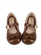 Hugging Bear Series Soft Adorable Bear Metal Buckle Bowknot Sweet Lolita Round Toe Low Heel Shoes