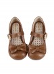 Hugging Bear Series Soft Adorable Bear Metal Buckle Bowknot Sweet Lolita Round Toe Low Heel Shoes