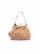 Khaki Elk Texture Christmas Daily Cute Brown Miffy Plush Pearl Metal Buckle Kawaii Fashion Crossbody Bag