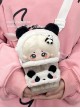 Kawaii Fashion Panda Milk Cap 10cm Cotton Doll Little Girl Starfish Shape Body Crossbody Milk Tea Cup Doll Bag Set