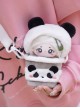 Kawaii Fashion Panda Milk Cap 10cm Cotton Doll Little Girl Starfish Shape Body Crossbody Milk Tea Cup Doll Bag Set