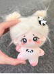 Kawaii Fashion Panda Milk Cap 10cm Cotton Doll Little Girl Starfish Shape Body Crossbody Milk Tea Cup Doll Bag Set