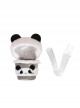 Kawaii Fashion Panda Milk Cap 10cm Cotton Doll Little Girl Starfish Shape Body Crossbody Milk Tea Cup Doll Bag Set