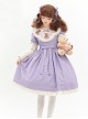 Pillow Bear Series Sweet Lolita Delicate Embroidery Lace Doll Collar Bowknot Puff Long Sleeves Dress OP