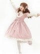 Pillow Bear Series Sweet Lolita Delicate Embroidery Lace Doll Collar Bowknot Puff Long Sleeves Dress OP