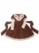 Pillow Bear Series Sweet Lolita Delicate Embroidery Lace Doll Collar Bowknot Puff Long Sleeves Dress OP