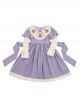 Pillow Bear Series Sweet Lolita Delicate Embroidery Lace Doll Collar Bowknot Puff Long Sleeves Dress OP