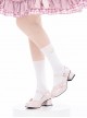 Sugar Cube Girl Series Vintage Square Toe French Mary Jane Bowknot Classic Lolita Medium Block Heel Shoes