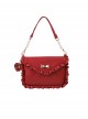 Confession Letter Series Sweet Cute Girl Bowknot Ruffles Solid Color Sweet Lolita Lady Crossbody Handbag