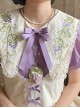 Simulated Grape Decoration Pendant Pearl Ribbon Bowknot Lace Pastoral Style Classic Lolita Necklace