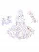 Ice Snow Galaxy Palace Princess Baby Cute Puffy Birthday Party Bowknot Lace Sweet Lolita Dress JSK