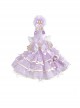 Ice Snow Galaxy Palace Princess Baby Cute Puffy Birthday Party Bowknot Lace Sweet Lolita Dress JSK