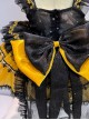 Halloween Black Yellow Pumpkin Little Devil Performance Costume Gothic Lolita Sleeveless Princess Dress JSK