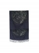 Astrology Chart Series Black Blue Cultural Creative Gift Gothic Lolita Imitation Cashmere Thin Double Sides Scarf