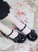 Jenny Gift Series French Ribbon Bowknot Small Square Toe Sweet Lolita Thin Shoelaces Soft Middle Heel Shoes