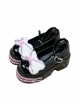 Spicy Small Bones Series Japanese Round Toe Thick Bottom Cool Harajuku Punk Style Plush Bone Rivet Uniform Shoes