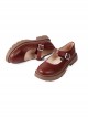 Round Dance Cookie Series Daily Cute Genuine Leather Shallow Sweet Lolita Mary Jane Round Toe Flat Uniform Shoes