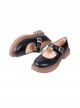 Round Dance Cookie Series Daily Cute Genuine Leather Shallow Sweet Lolita Mary Jane Round Toe Flat Uniform Shoes