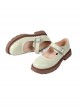 Round Dance Cookie Series Daily Cute Genuine Leather Shallow Sweet Lolita Mary Jane Round Toe Flat Uniform Shoes