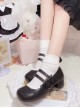 Little Sweet Tea Series Dessert Maid Cute Fork Spoon Decoration Sweet Lolita Shallow Mouth Round Head Shoes