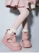 Ponyo baby series Sweet spicy vintage denim two wear plus velvet plush love sweet Lolita short boots