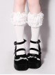 Kirishima Rose Series Velvet Retro Lace Bowknot Round Toe Platform Wedges Sweet Lolita Doll Platform Shoes