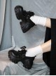 Japanese Harajuku Style Sweet Spicy Cool Black Dad Shoes Punk Gothic Uniform Platform Shoes