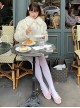 Japanese Gentleness Vintage French Style Bowknot Velvet Shallow Mouth Sweet Lolita Mid Heel Shoes