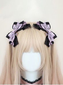 Harajuku Style Sweet Cool Landmine Girl Love Diamond Pendant Sweet Lolita Bowknot Hair Clip